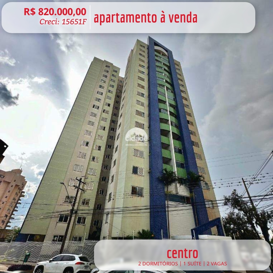 Mude para o centro de Cascavel e viva o privilégio de ter espaço, conforto e localização privile